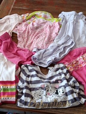 Assorted Misc Girls Baby Clothes Size 9 /12 Months